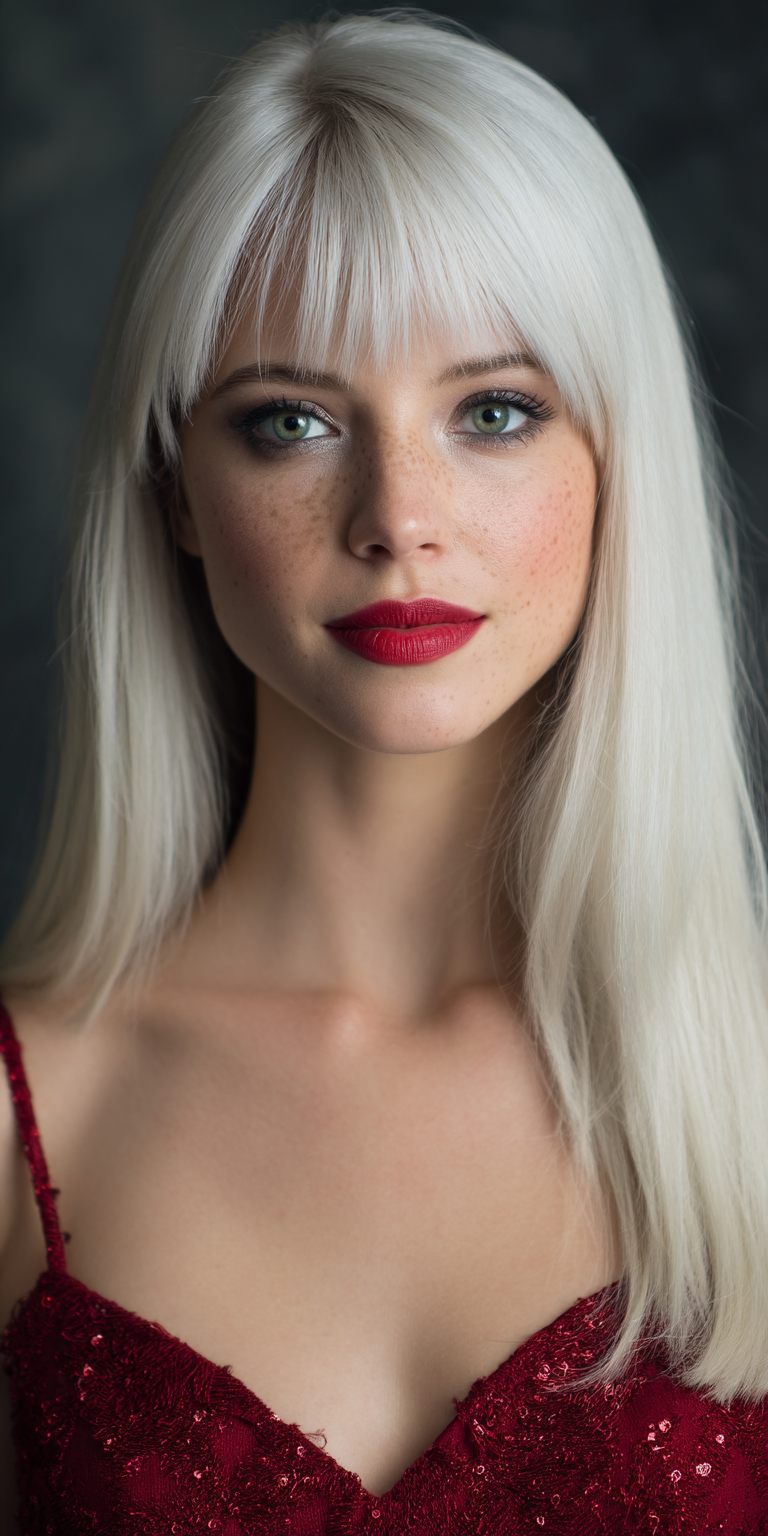 Platinum Blonde Bouncy Wave Hairstyle